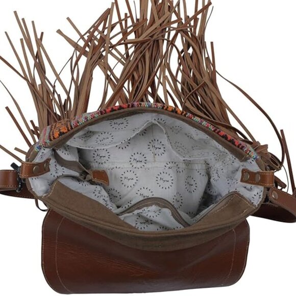 Myra Western Fringed Leather Hair-On Crossbody Shoulder Bag NWT/🆕SHIPS📦🏃🏻💨⚡ - Picture 4 of 16